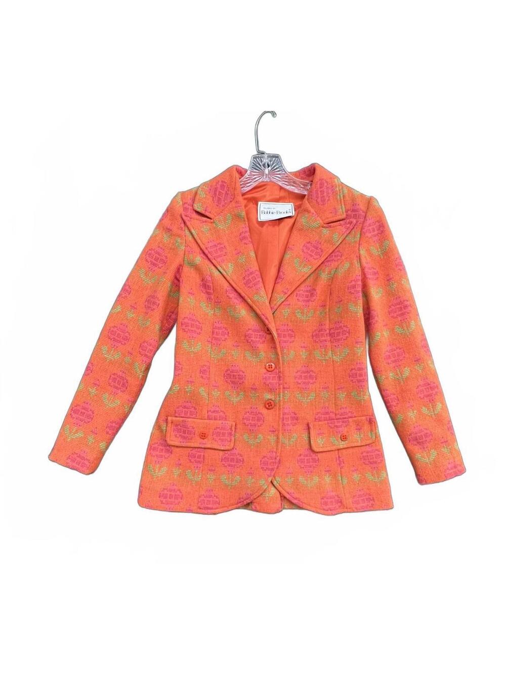 Vintage‎ Bobbie Brooks Floral Blazer in Orange/Pink - OS